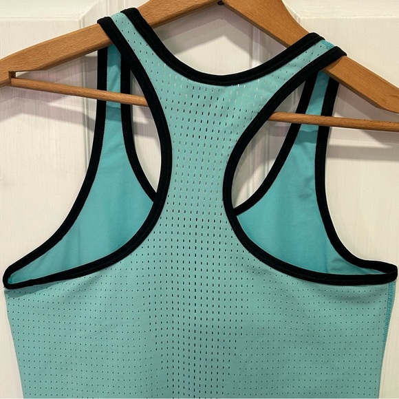 Nike Dri-Fit Racerback Tank Top Women's Size M, Teal Mesh Running Athletic Shirt - Picture 6 of 9